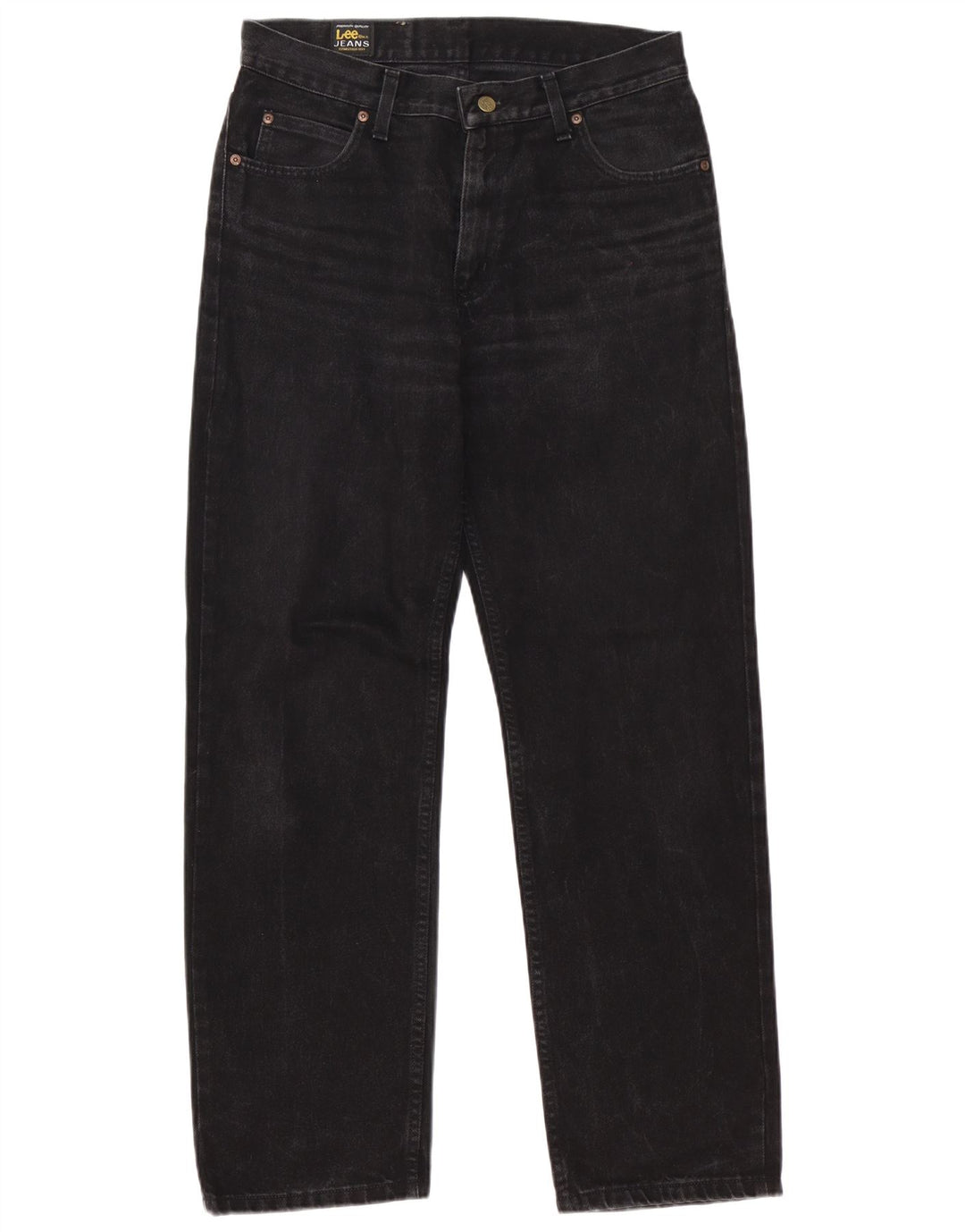 Lee Mens Brooklyn Straight Jeans W32 L32 Black Cotton