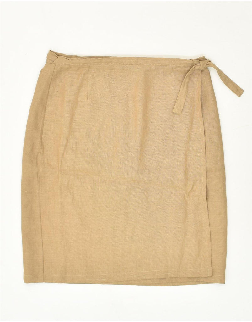 JACKPOT BY CARLI GRY Womens Wrap Skirt US 3 Small W30  Beige Linen | Vintage Jackpot by Carli Gry | Thrift | Second-Hand Jackpot by Carli Gry | Used Clothing | Messina Hembry 