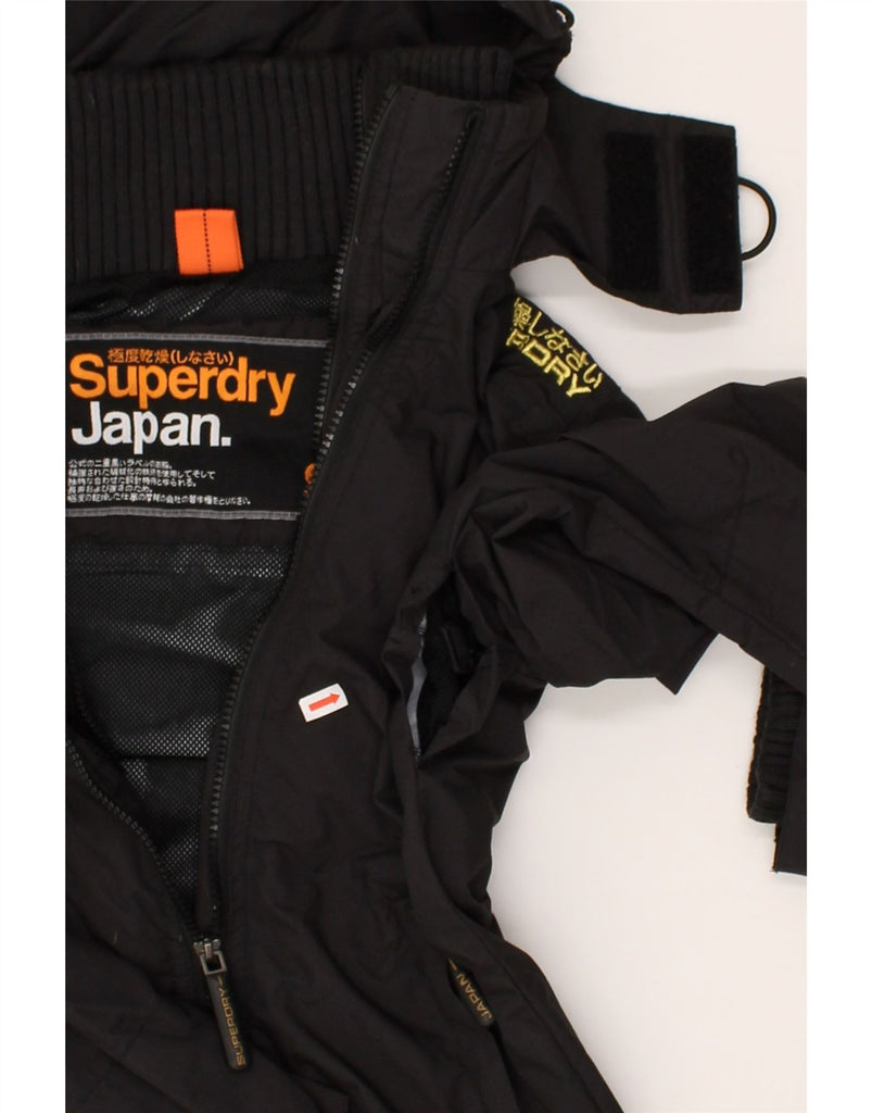 SUPERDRY Womens Windcheater Hooded Windbreaker Jacket UK 10 Small Black | Vintage Superdry | Thrift | Second-Hand Superdry | Used Clothing | Messina Hembry 