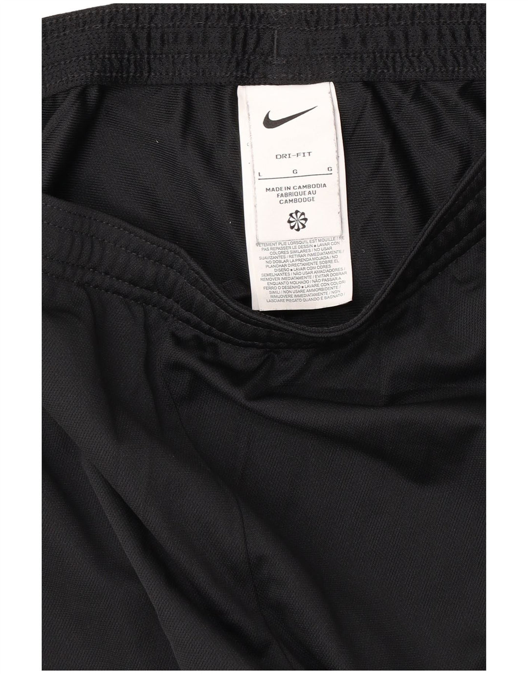 NIKE Womens Dri Fit Tracksuit Trousers UK 14 Large  Black Polyester