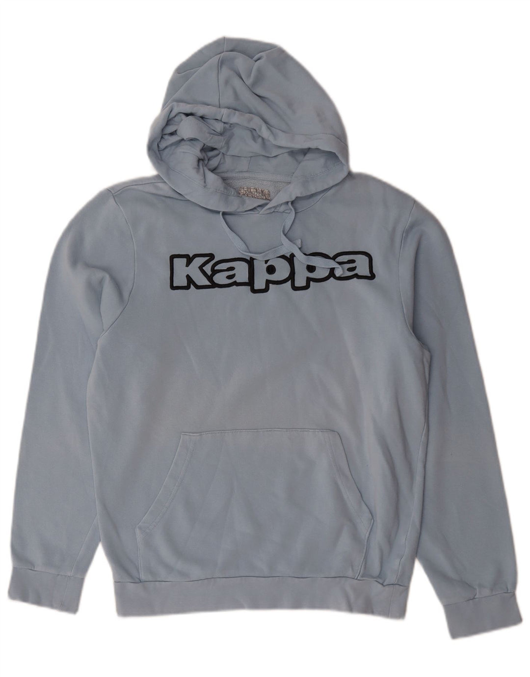 Kappa Mens Graphic Hoodie Jumper Medium Blue Cotton