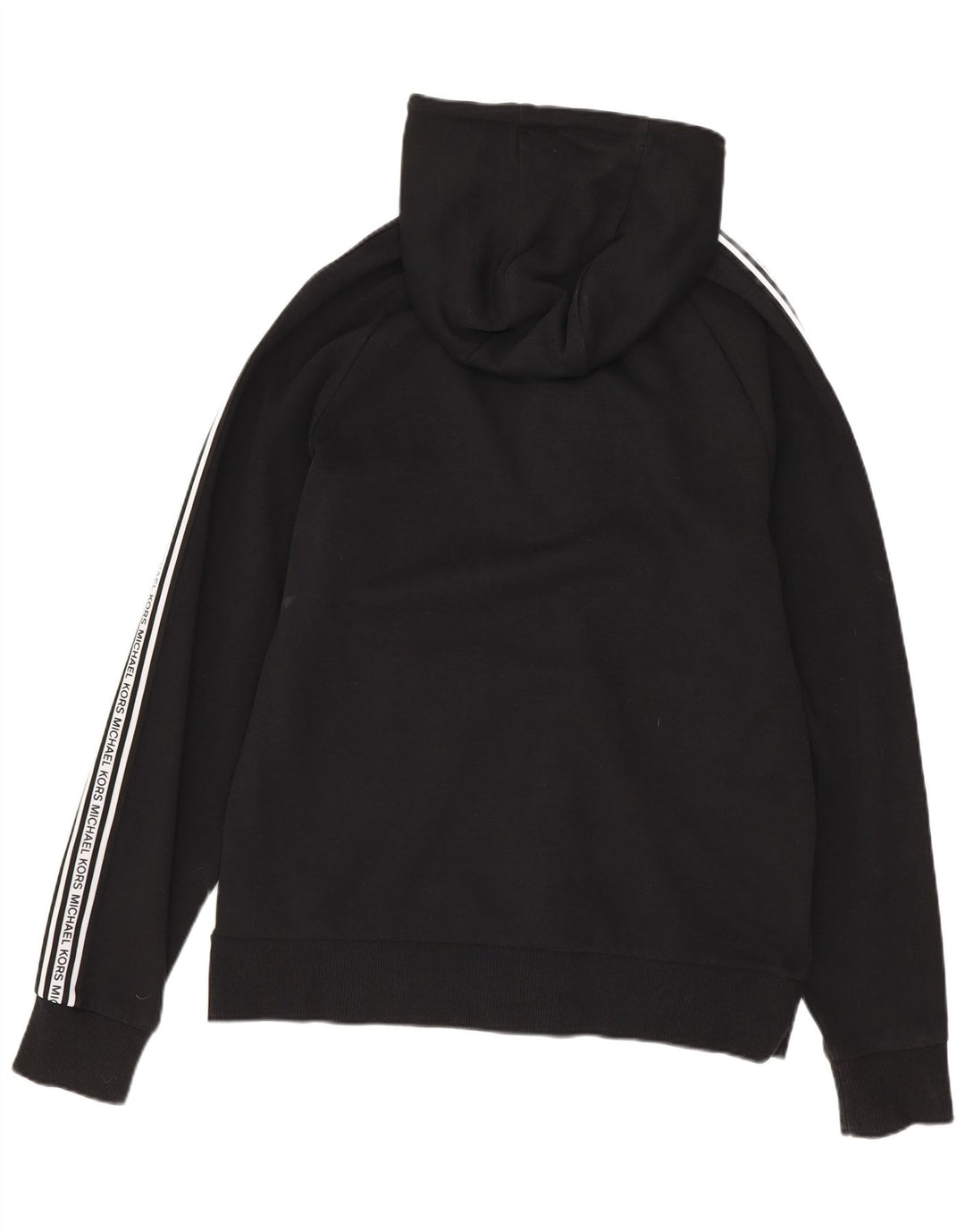 MICHAEL KORS Mens Graphic Zip Hoodie Sweater Small Black Colourblock