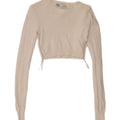 Zara Womens Crop Top Long Sleeve UK 6 XS White