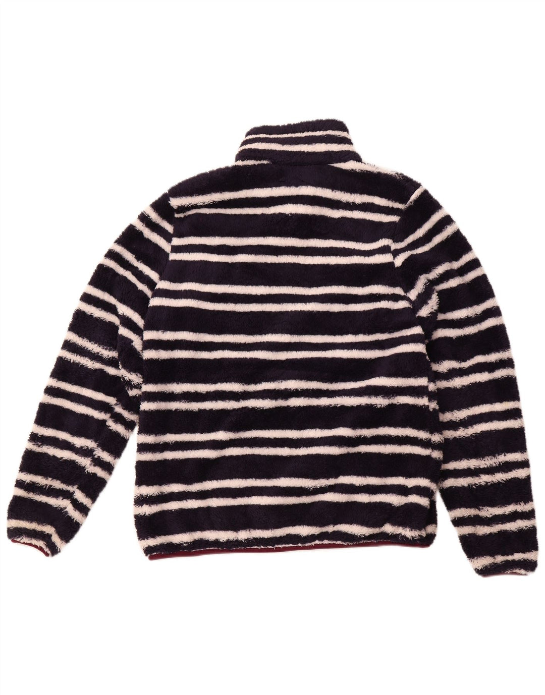 MOUNTAIN WAREHOUSE Womens Fleece Jumper UK 14 Large Navy Blue Striped
