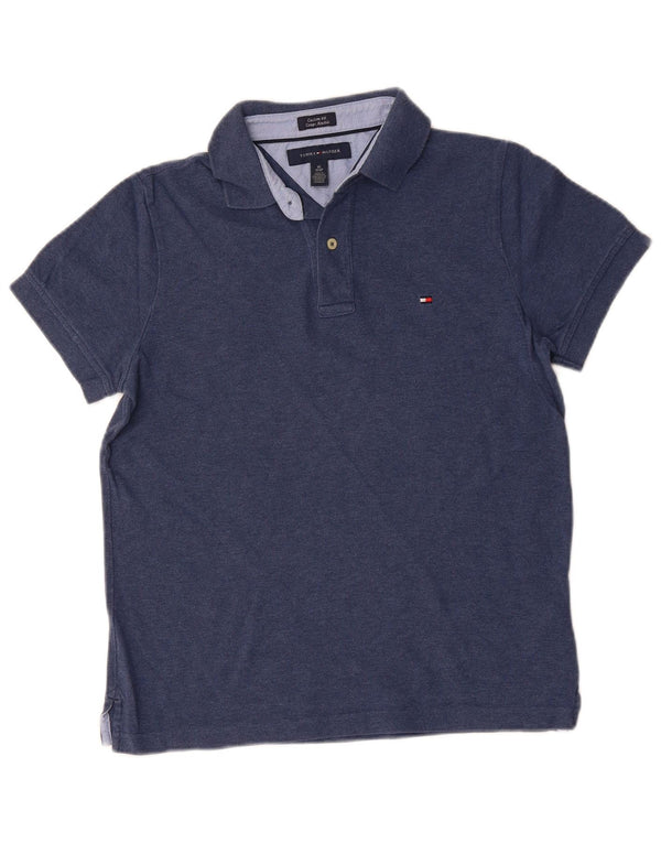 TOMMY HILFIGER Mens Custom Fit Polo Shirt XS Navy Blue Cotton