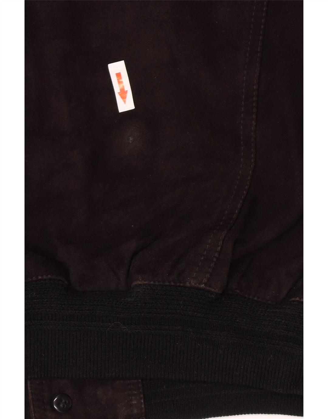 Vintage Mens Suede Bomber Jacket IT 48 Medium Black Leather