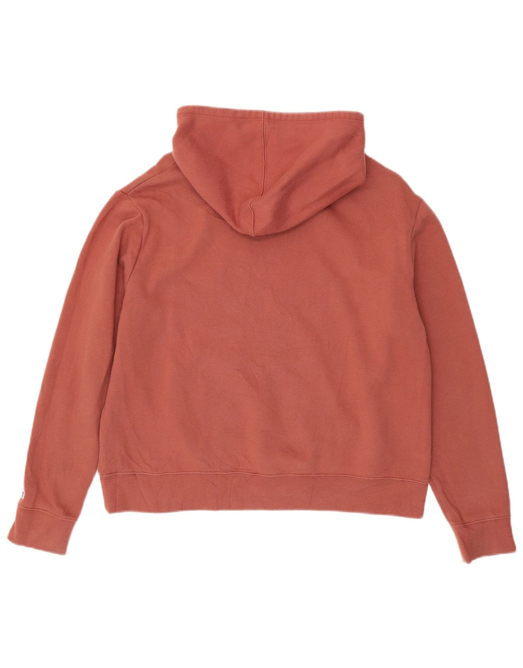 CHAMPION Womens Oversized Hoodie Jumper UK 14 Medium Maroon Cotton