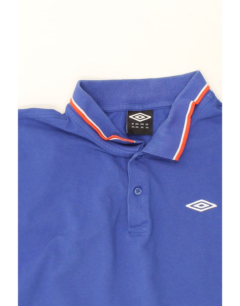 UMBRO Mens Polo Shirt 2XL Blue | Vintage Umbro | Thrift | Second-Hand Umbro | Used Clothing | Messina Hembry 