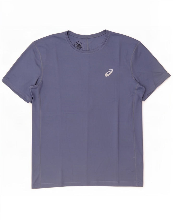 Asics Mens T-Shirt Top Large Navy Blue Polyester