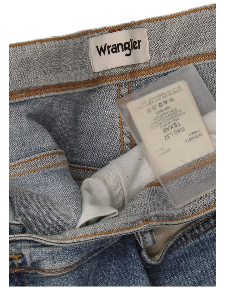 Wrangler Mens Texas Straight Jeans W40 L32 Blue Cotton