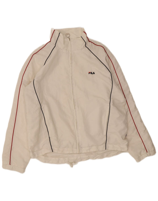 Fila Mens Tracksuit Top Jacket XL White Polyester
