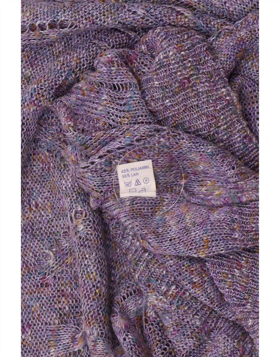 Vintage Womens Oversized Crew Neck Jumper Sweater EU 38/40 Medium Purple