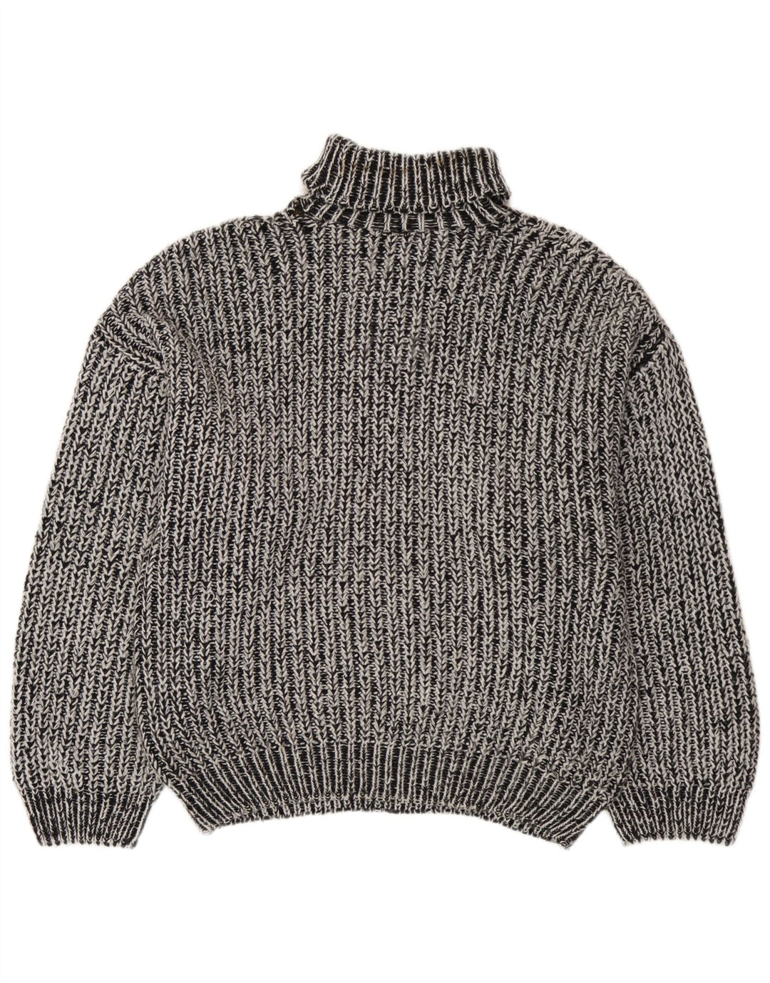 Vintage Mens Roll Neck Jumper Sweater XL Grey