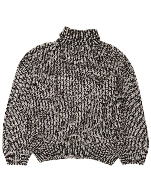 Vintage Mens Roll Neck Jumper Sweater XL Grey