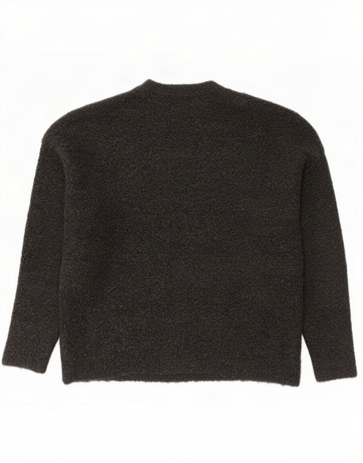 Marks & Spencer Womens Crew Neck Jumper Sweater UK 14 Medium Grey Polyester