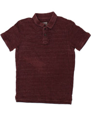 FAT FACE Mens Polo Shirt Medium Burgundy Flecked Cotton