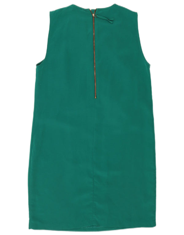 Zara Womens Sleeveless Shift Dress UK 12 Medium Green
