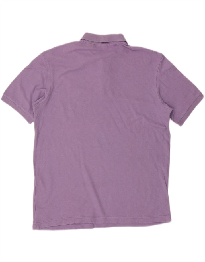 Fila Mens Polo Shirt Large Purple Cotton