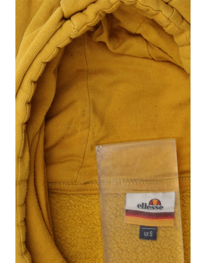Ellesse Mens Graphic Hoodie Jumper Small Yellow Cotton