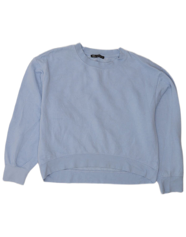 Zara Womens Sweatshirt Jumper UK 14 Medium Blue