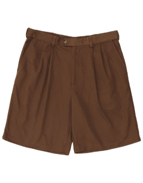IZOD Mens Pegged Chino Shorts W34 Large Brown Polyester