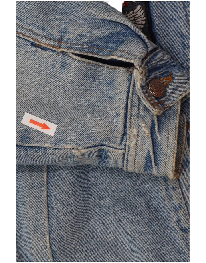 POP 84 Mens Denim Sherpa Jacket UK 38 Medium Blue