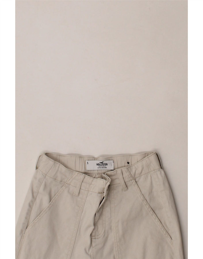 HOLLISTER Womens Straight Cargo Trousers Small W26 L26 White Cotton Vintage Hollister and Second-Hand Hollister from Messina Hembry 