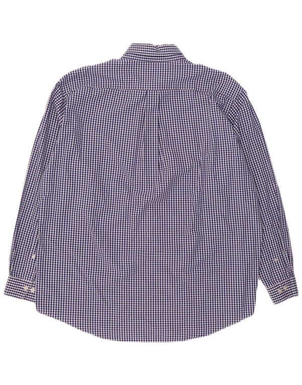 Brooks Brothers Mens Shirt XL Blue Gingham Cotton