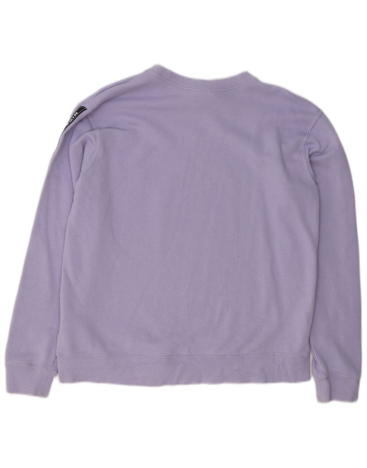 Nike Womens Graphic Sweatshirt Jumper UK 14 Medium Purple Cotton
