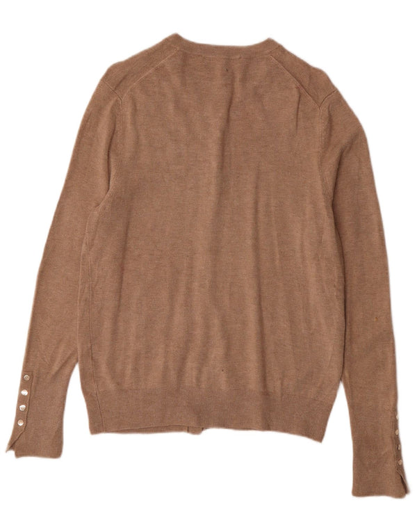 Zara Womens Cardigan Sweater UK 14 Large Brown