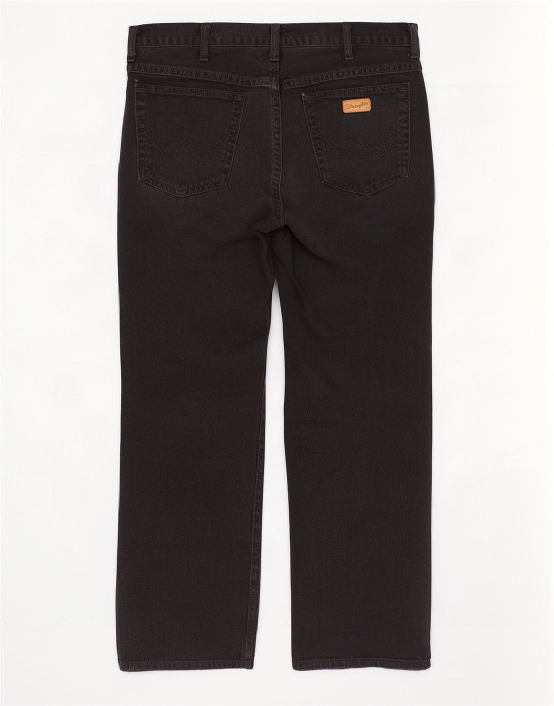Wrangler Mens Texas Straight Jeans W35 L30 Black Cotton