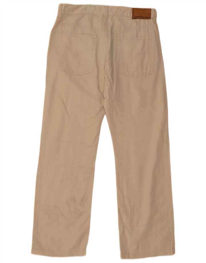 CALVIN KLEIN Mens Straight Casual Trousers W30 L29 Beige
