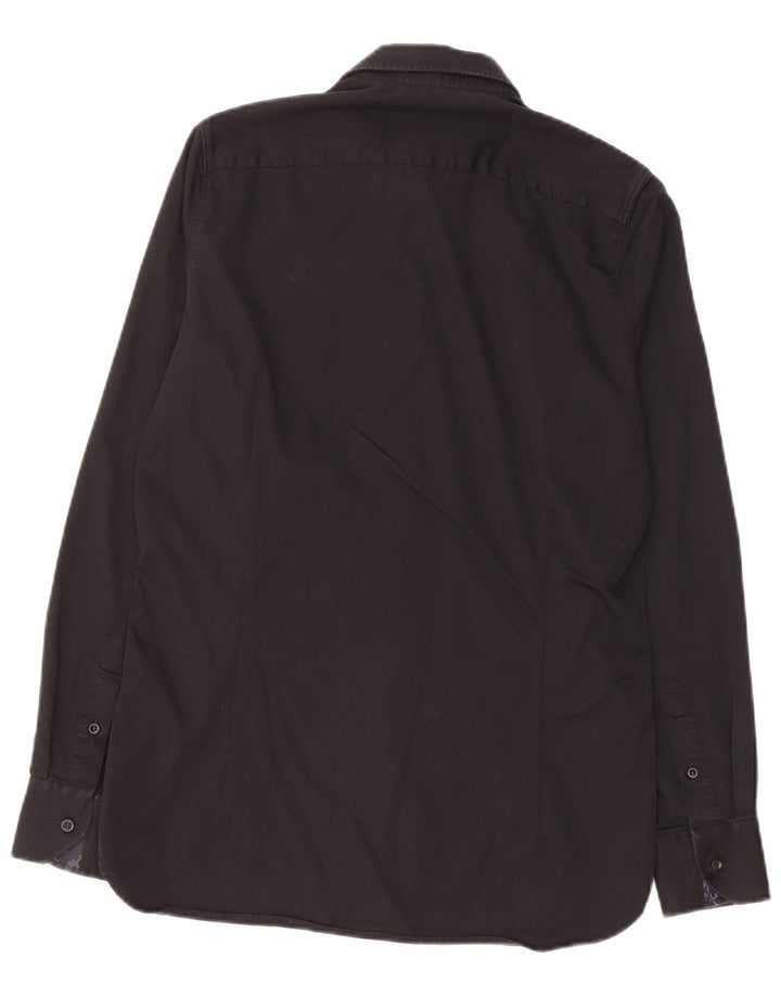 TED BAKER Mens Shirt Size 15 Medium Black Cotton