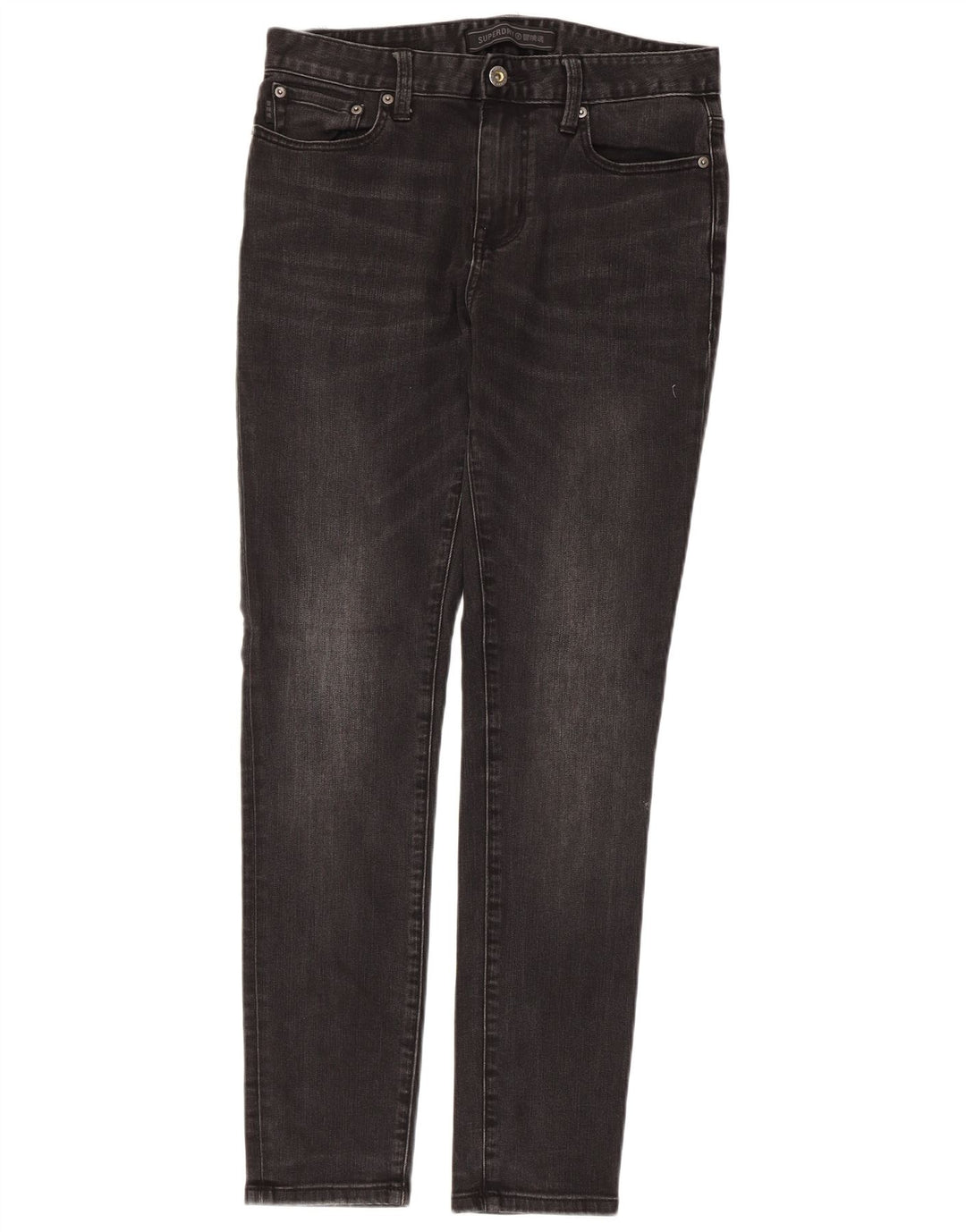 Superdry Mens Skinny Jeans W30 L29 Black Cotton