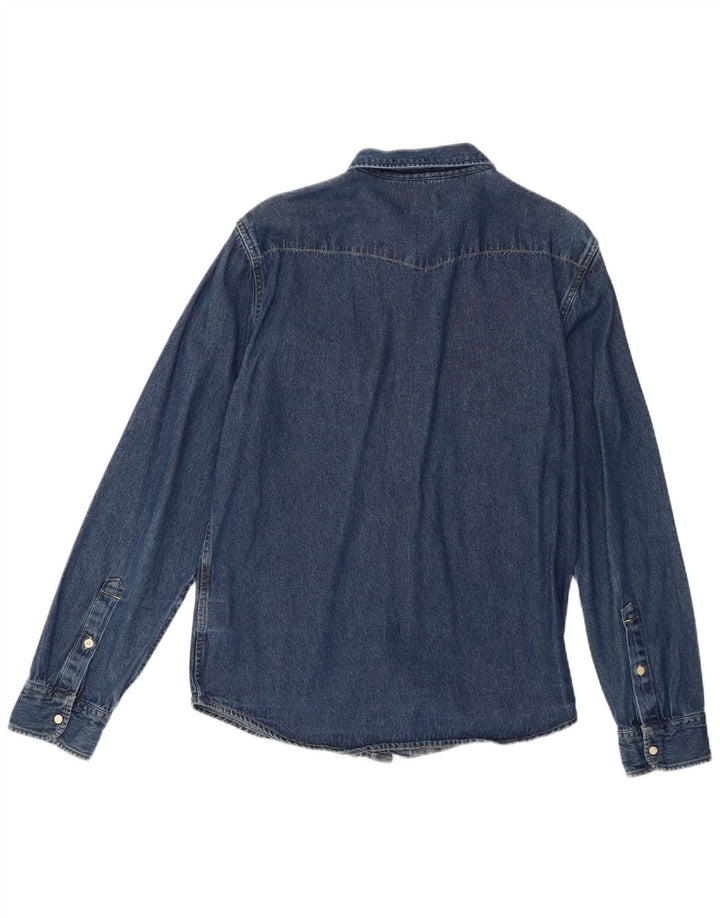 Lee Mens Denim Shirt Large Blue Cotton