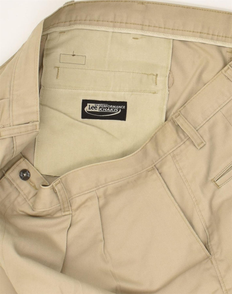 LEE Mens Pegged Casual Trousers W40 L30  Beige Cotton | Vintage Lee | Thrift | Second-Hand Lee | Used Clothing | Messina Hembry 