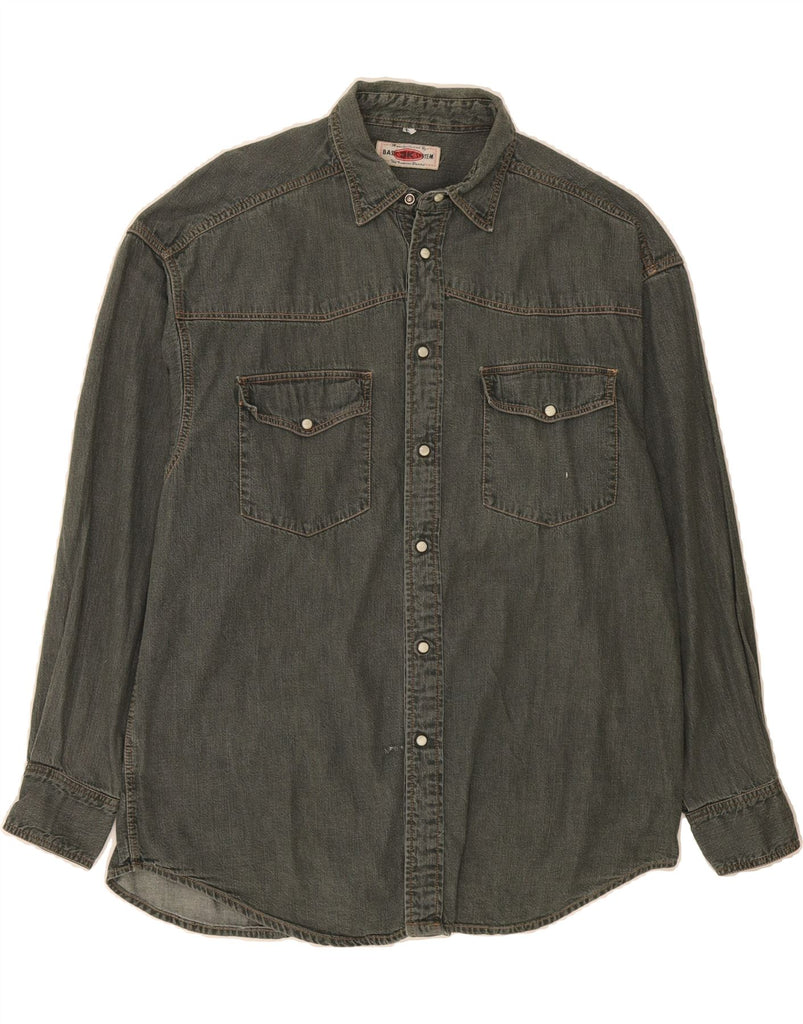 BASIC 3K SYSTEM  Mens Denim Shirt Large Khaki Vintage BASIC 3K SYSTEM and Second-Hand BASIC 3K SYSTEM from Messina Hembry 