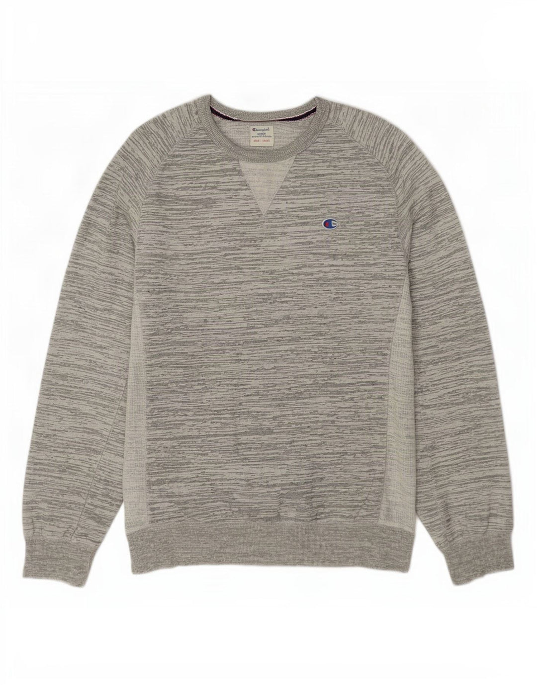 Champion Mens Sweatshirt Jumper Large Grey Flecked Cotton