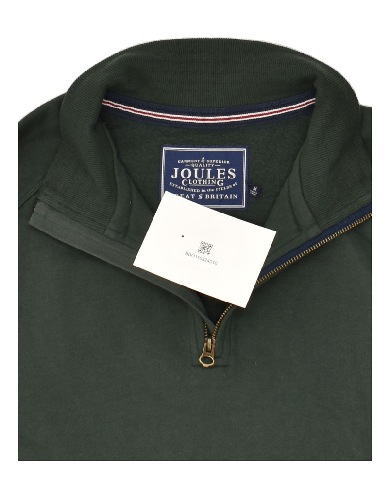 JOULES Mens Zip Neck Sweatshirt Jumper Medium Green Cotton | Vintage Joules | Thrift | Second-Hand Joules | Used Clothing | Messina Hembry 