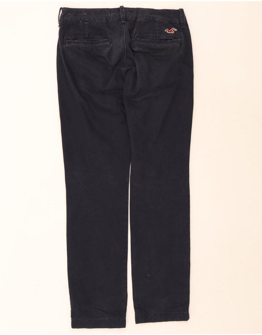 HOLLISTER Mens Slim Chino Trousers W31 L32 Navy Blue Cotton