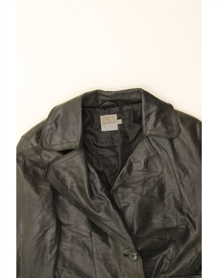 PART TWO Womens Leather Jacket UK 14 Large Black Leather Vintage Part Two and Second-Hand Part Two from Messina Hembry 