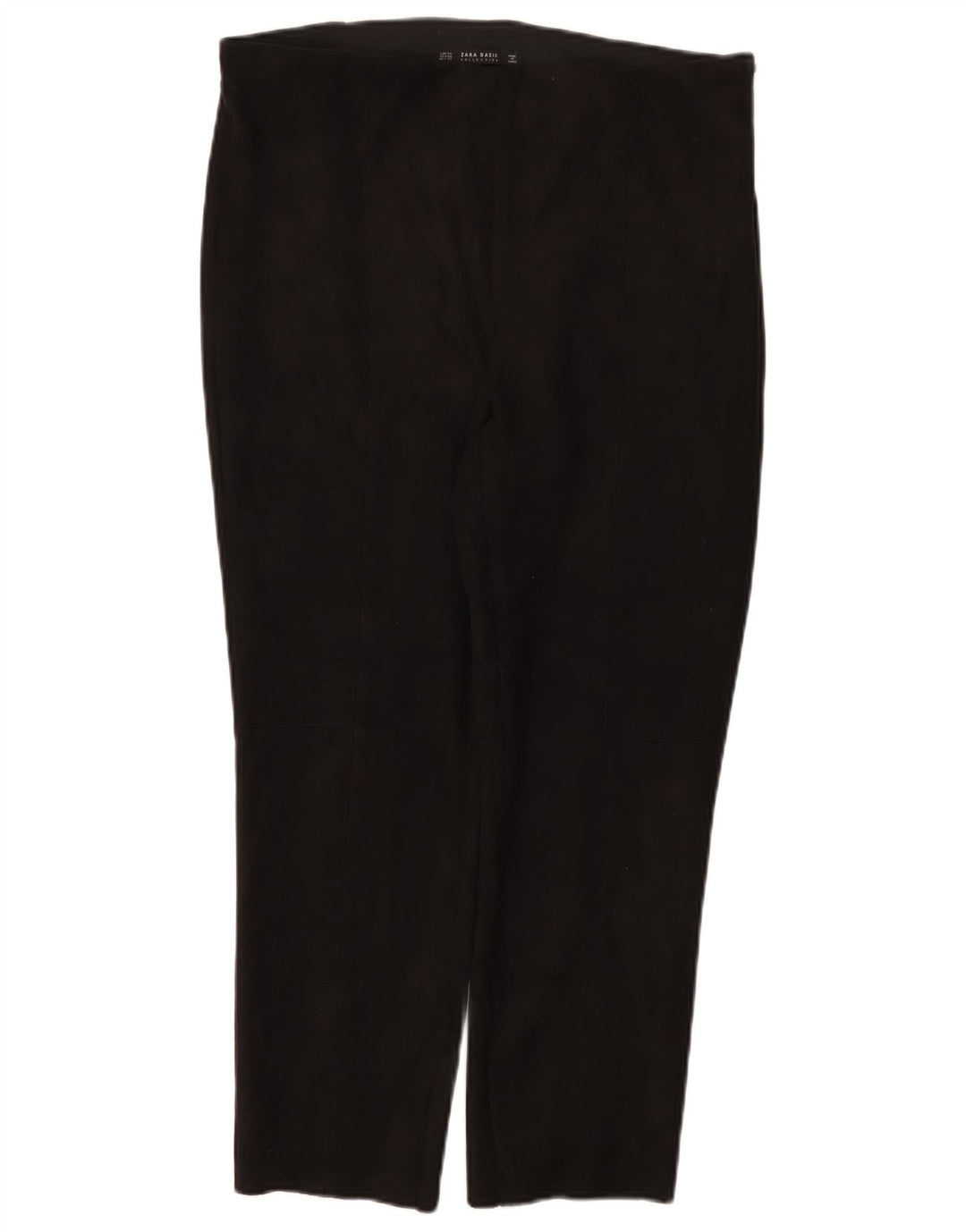 Zara Womens Slim Cropped Trousers 2XL W34 L26 Black Polyester