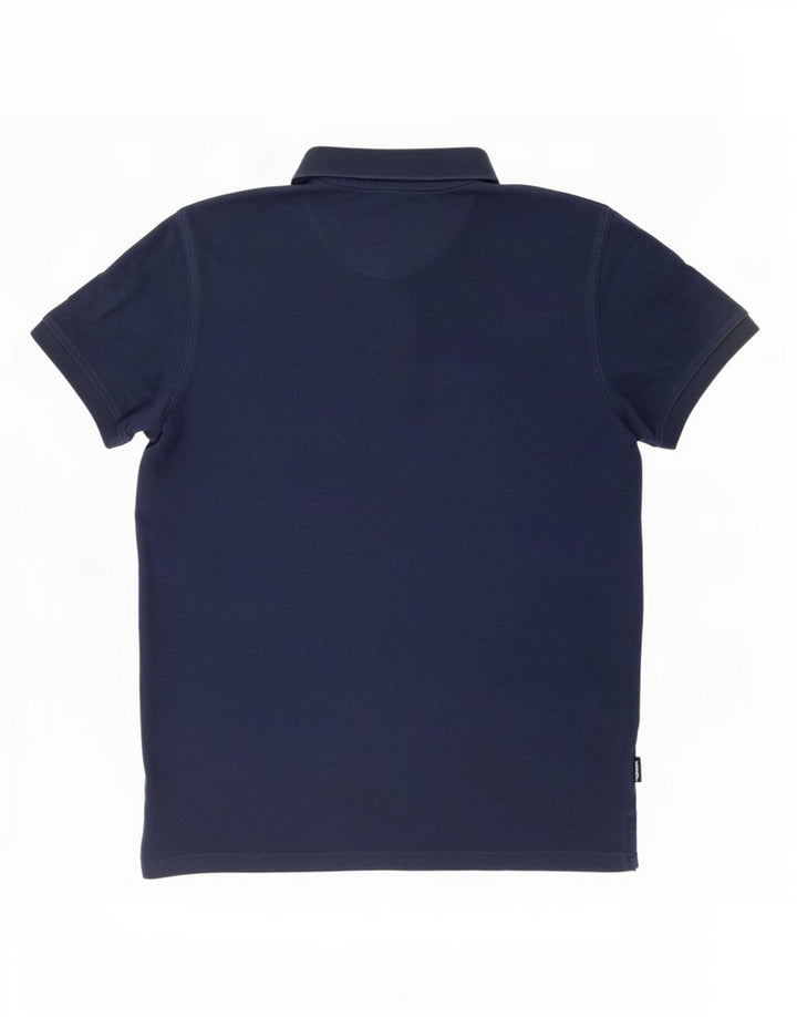 Wrangler Mens Polo Shirt Medium Navy Blue Cotton