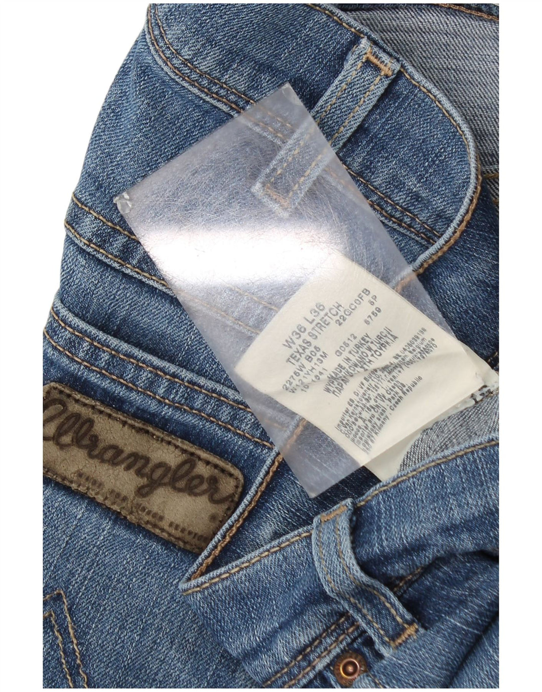 Wrangler Mens Texas Stretch Straight Jeans W36 L29 Blue Cotton