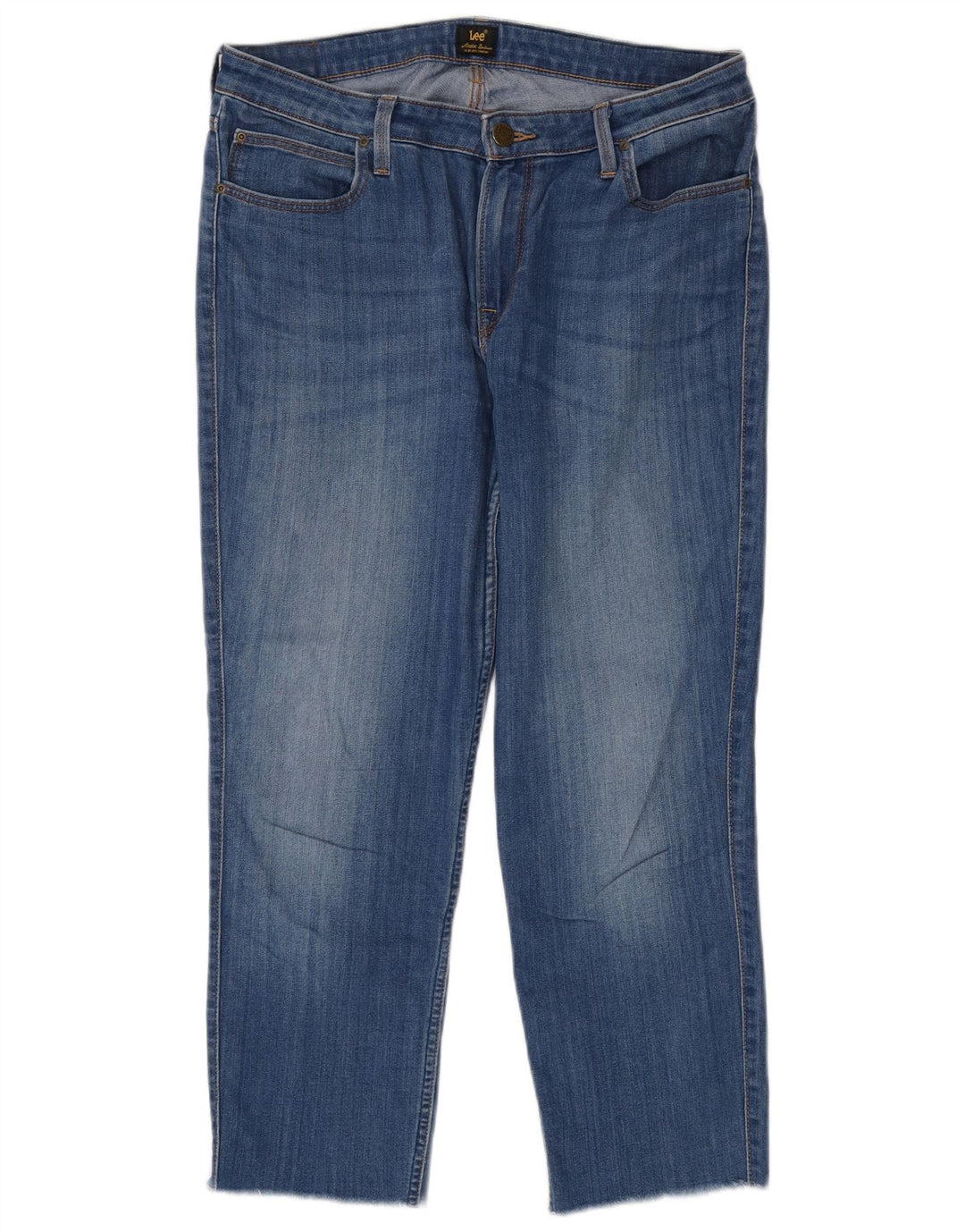 Lee Womens Scarlett Cropped Jeans W33 L25 Blue Cotton