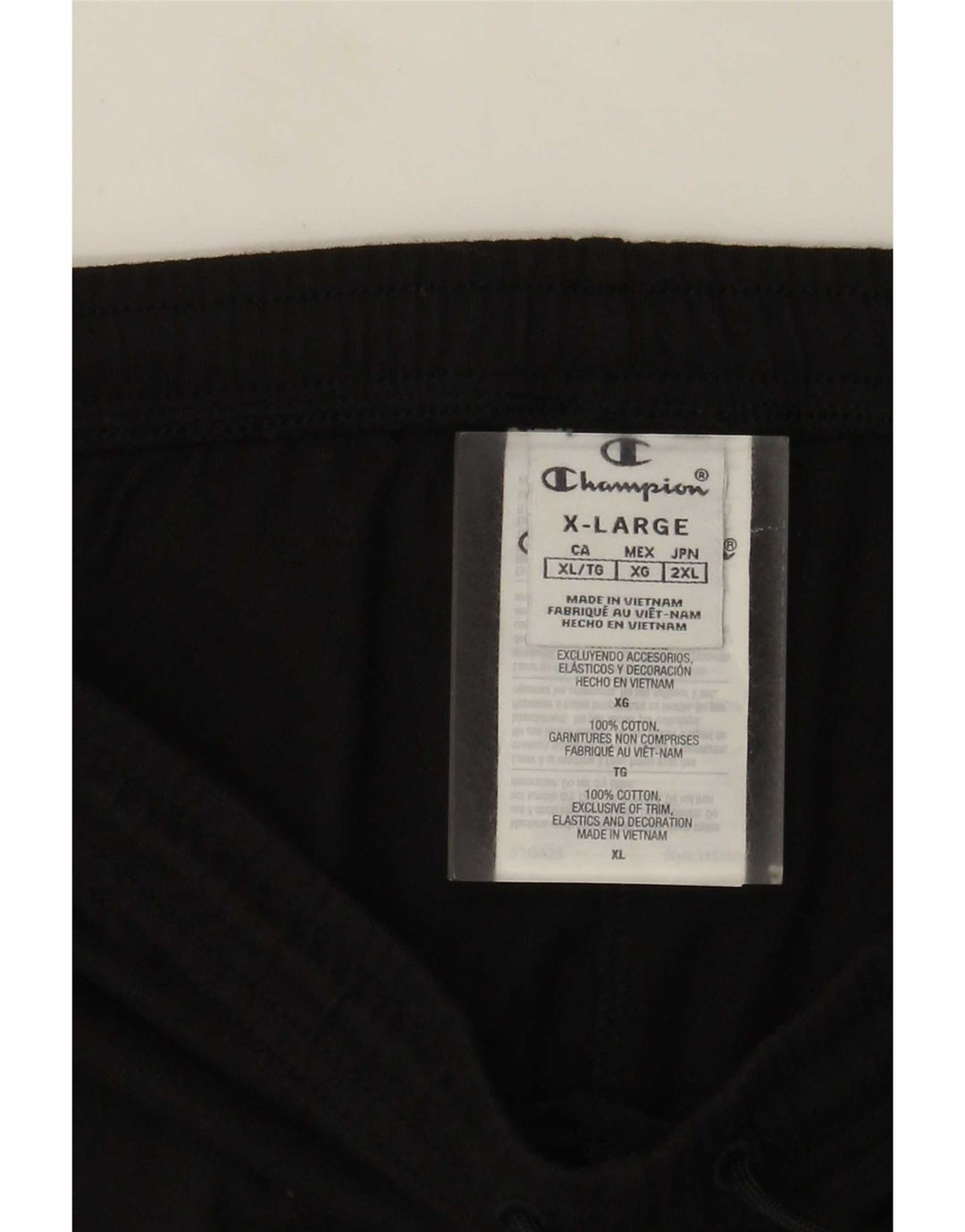 Champion Mens Tracksuit Trousers XL Black Cotton