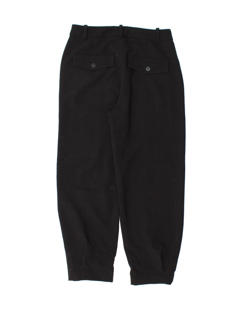 ZARA Womens Joggers Cropped Trousers XS W24 L24 Black Polyester Vintage Zara and Second-Hand Zara from Messina Hembry 