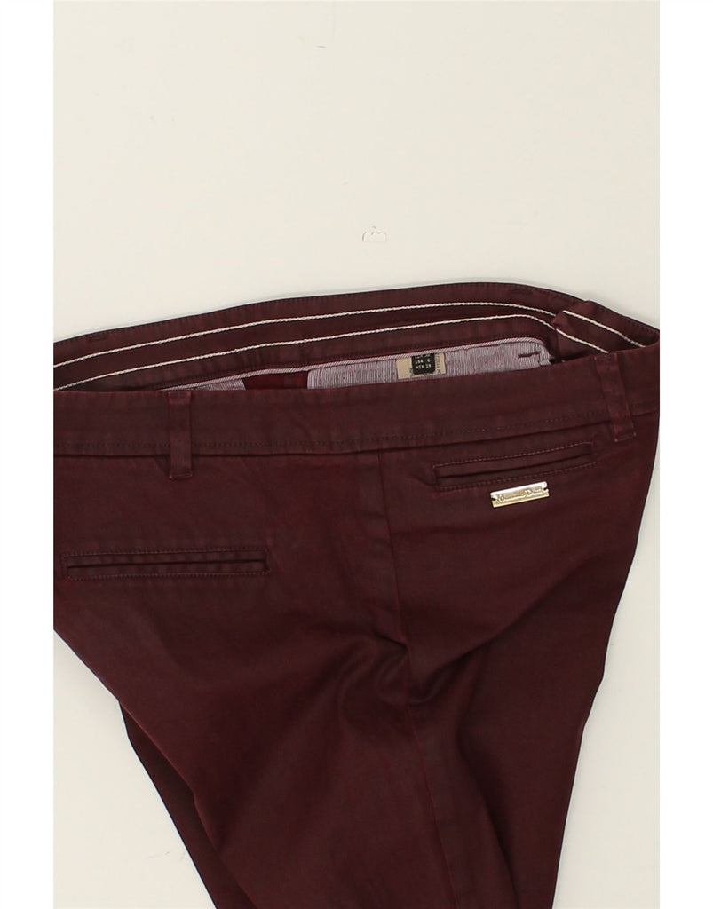 MASSIMO DUTTI Womens Skinny Casual Trousers EU 38 Small W32 L29 Burgundy | Vintage Massimo Dutti | Thrift | Second-Hand Massimo Dutti | Used Clothing | Messina Hembry 