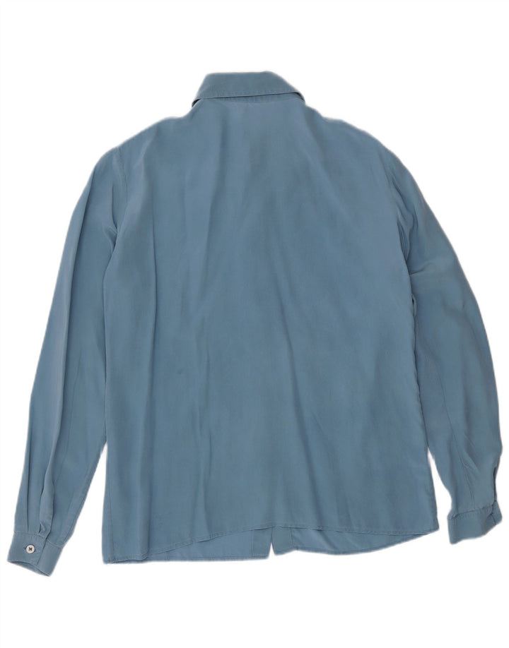 Vintage Womens Shirt Blouse EU 40 Medium Blue