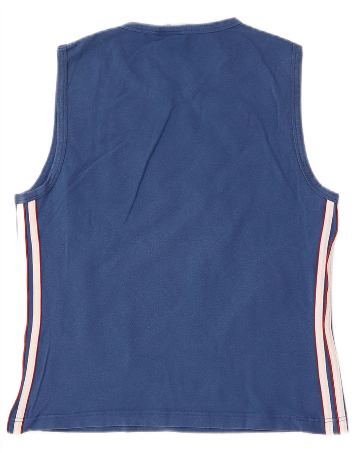 Adidas Mens Vest Top UK 36/38 Small Blue Cotton